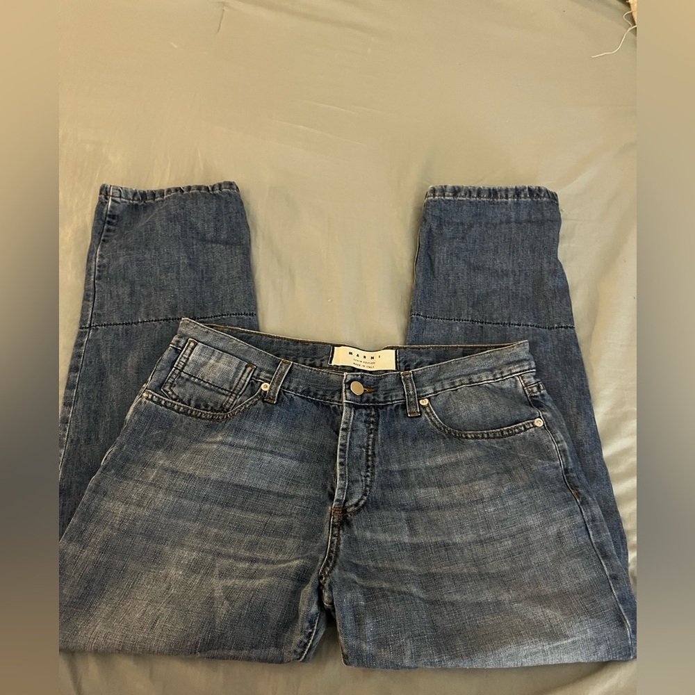 Marni Ankle-Length Denim Jeans in Blue